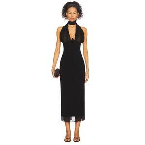 Camila Coelho Black Midi Dress
